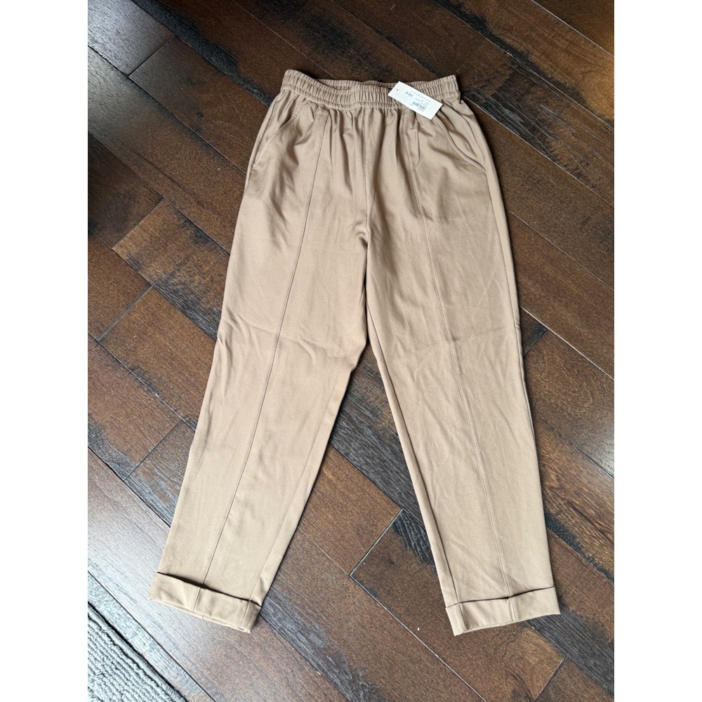 Varley Cypress Turnup Taper Pants XS Taupestone NWT Tapered Cuffed Trousers